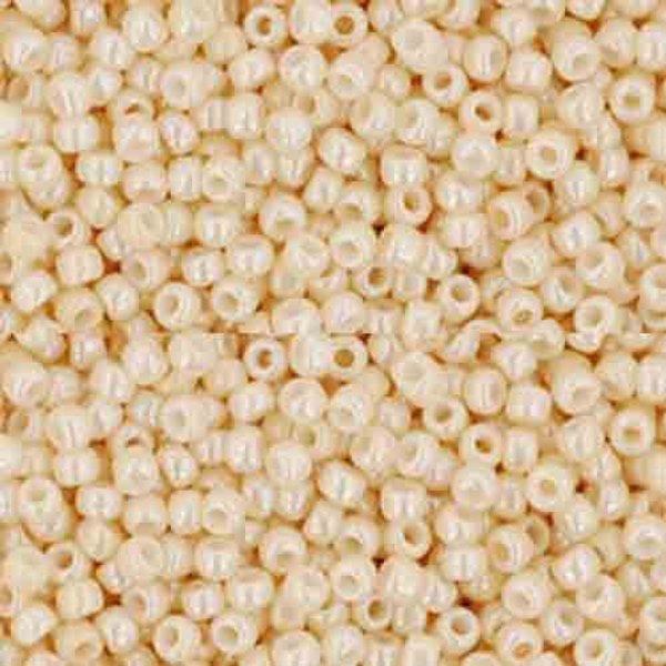 Toho ROUND 15/0 Seed Beads OPAQUE LUSTER LT. BEIGE